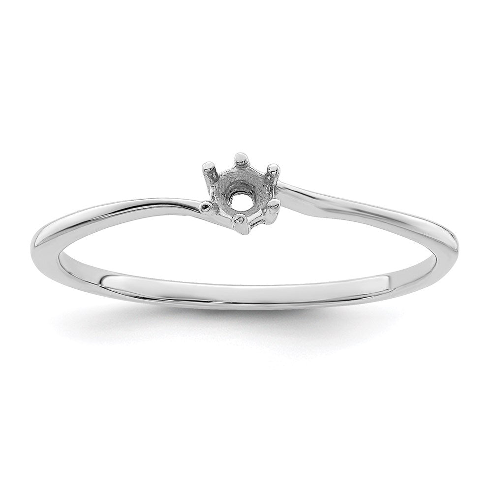 14k White Gold 3mm Synthetic Family Jewelry Ring