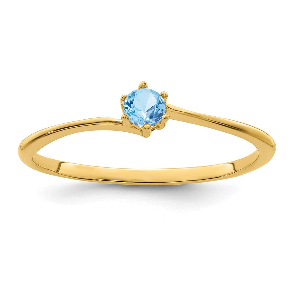 14k Polished 1-Stone Mothers Ring Mounting