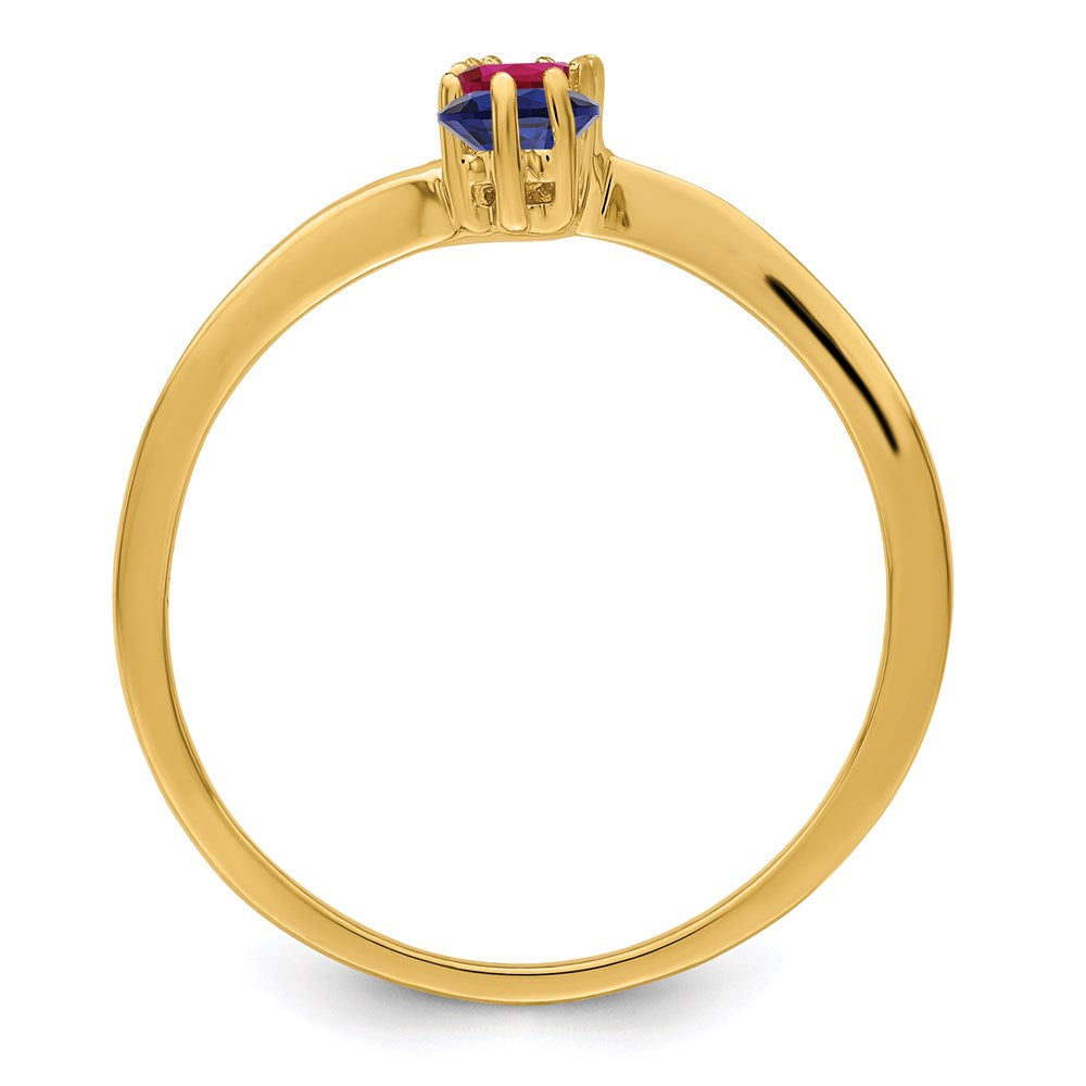 14k Synthetic Family Jewelry Ring
