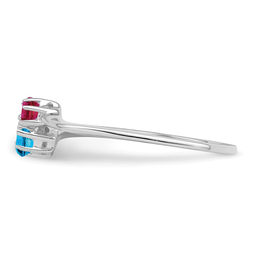 14k White Gold Family Jewelry Ring