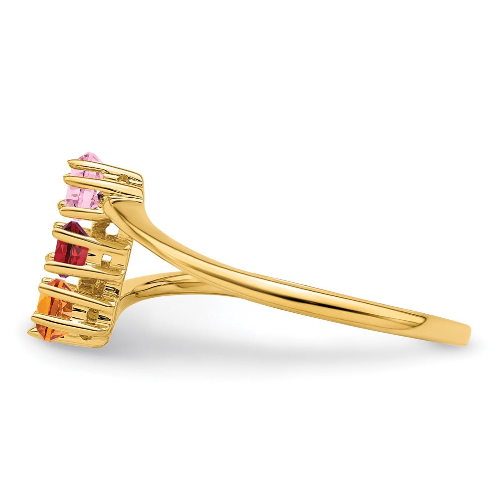 14k Synthetic Family Jewelry Ring