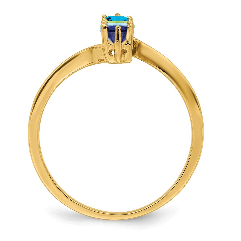 14k 3mm Synthetic Family Jewelry Ring