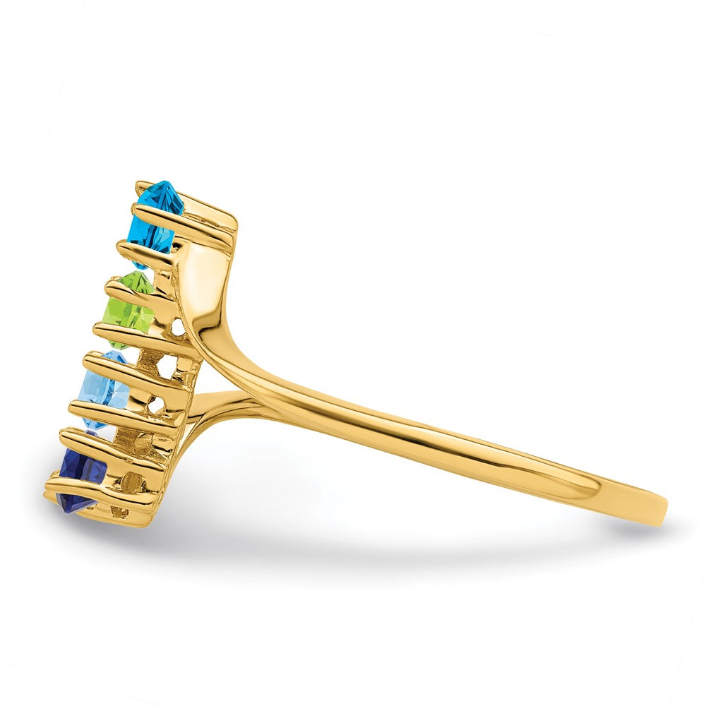 14k 3mm Synthetic Family Jewelry Ring