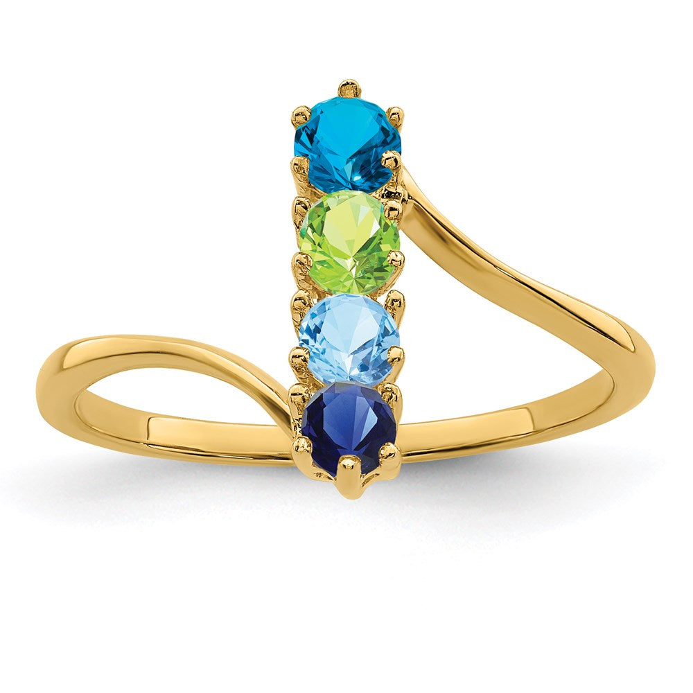 14k 3mm Synthetic Family Jewelry Ring