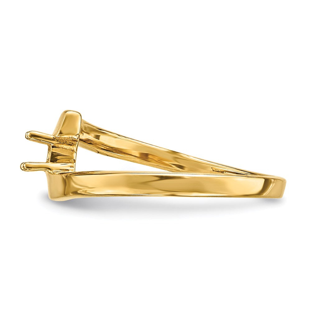 14k Polished 1-Stone Mothers Ring Mounting