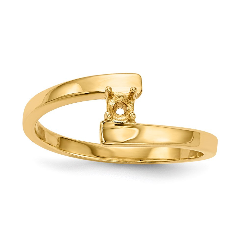 14k Polished 1-Stone Mothers Ring Mounting