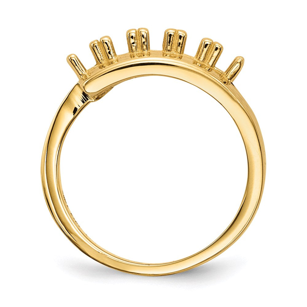 14k Polished 5-Stone Mothers Ring Mounting