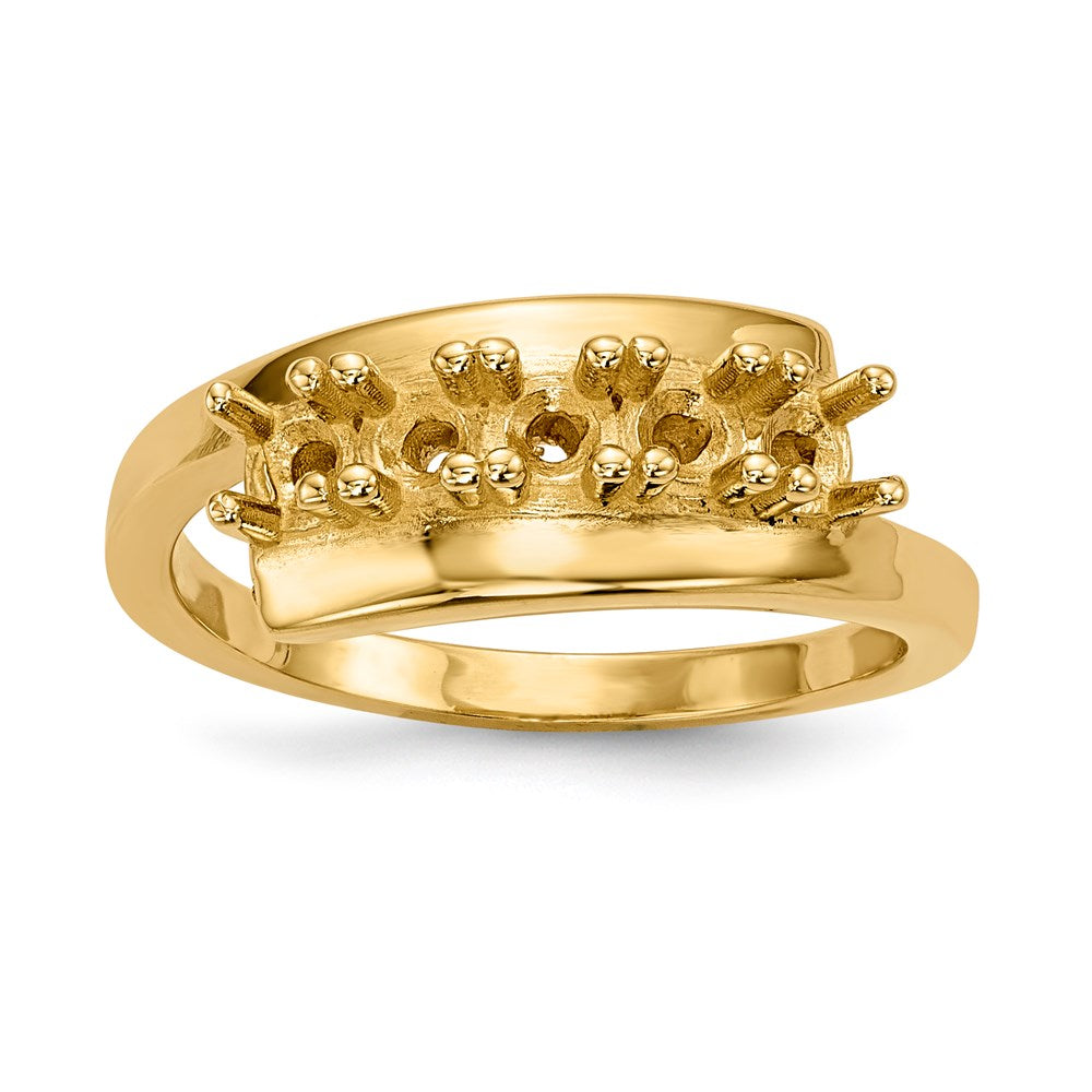 14k Polished 5-Stone Mothers Ring Mounting