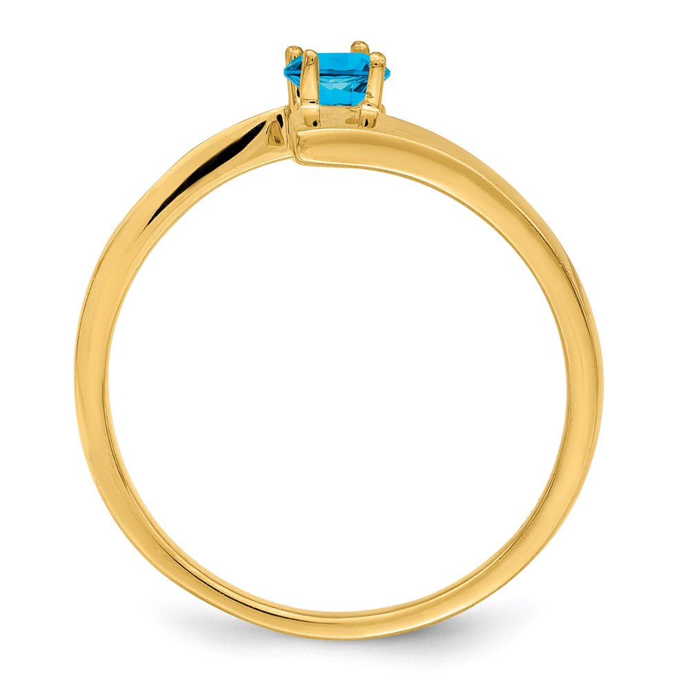14k Polished 1-Stone Mothers Ring Mounting