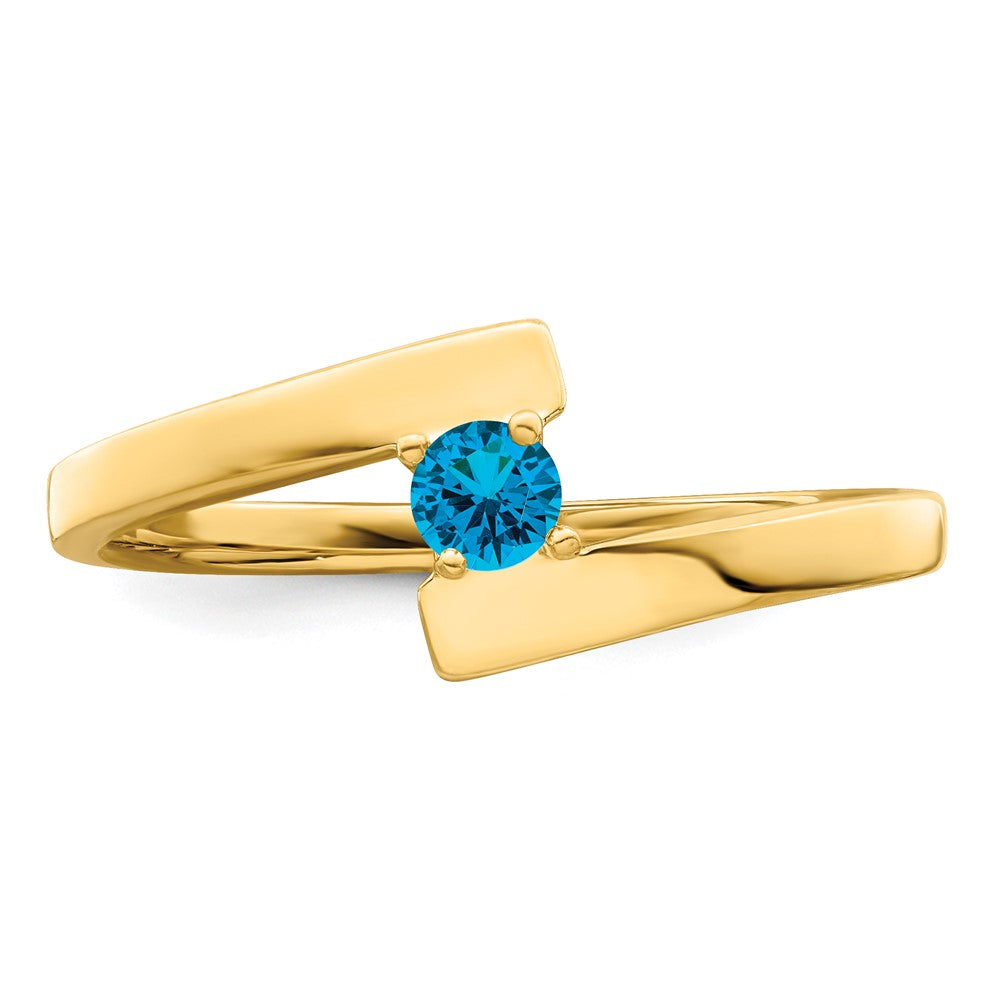 14k 2.5mm Synthetic Family Jewelry Ring