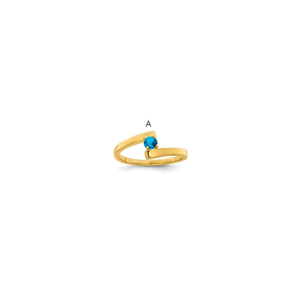 14k Polished 1-Stone Mothers Ring Mounting