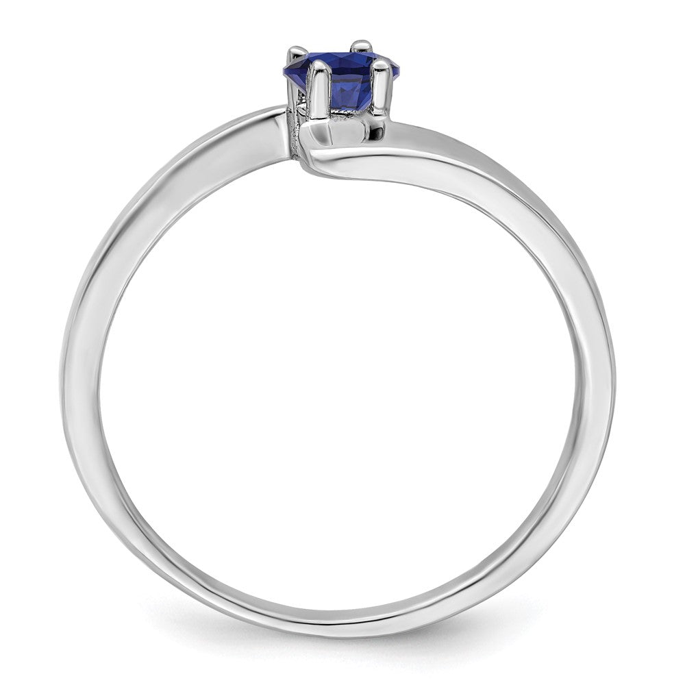 14k White Gold Polished 1-Stone Mothers Ring Mounting