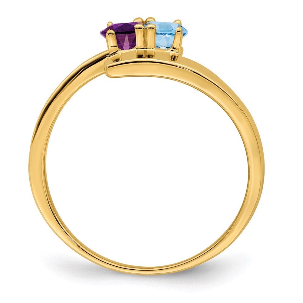 14k Synthetic Family Jewelry Ring