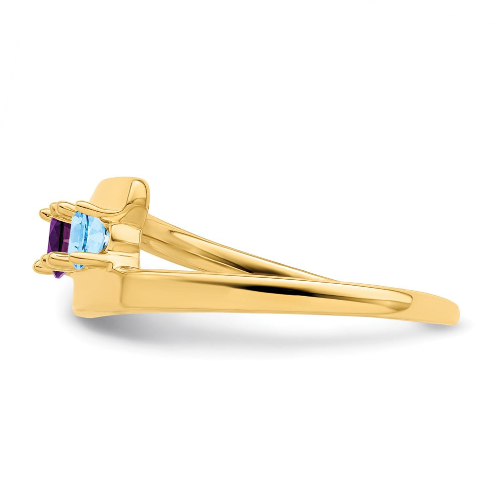 14k Synthetic Family Jewelry Ring