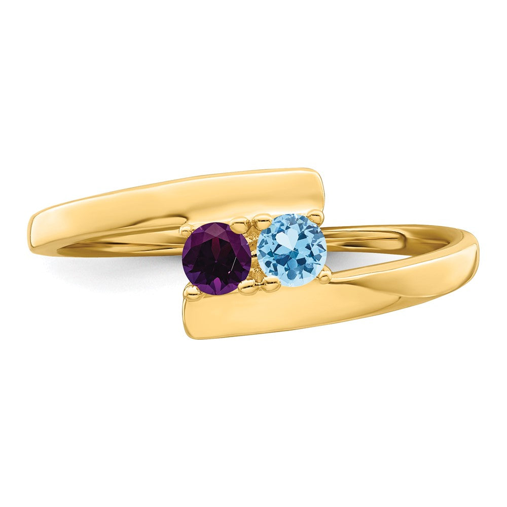 14k Synthetic Family Jewelry Ring