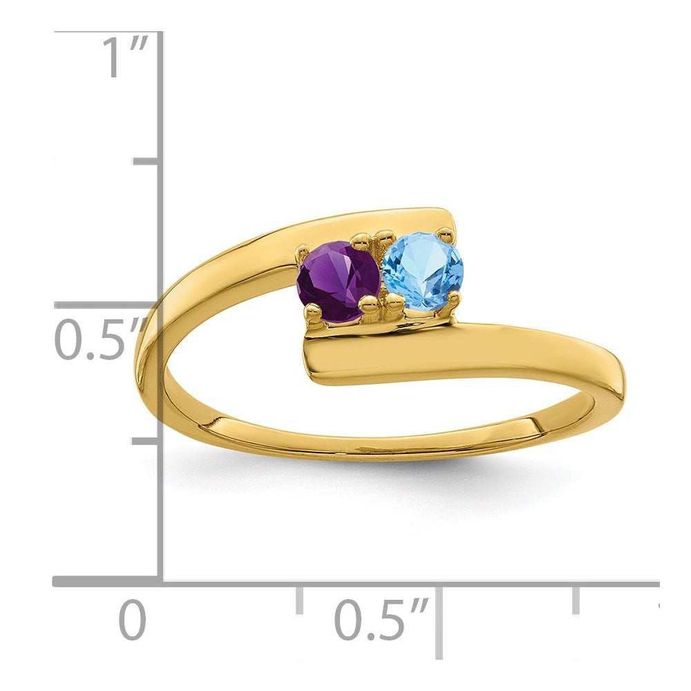 14k Synthetic Family Jewelry Ring
