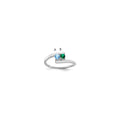 14k White Gold Genuine 2 Stone Mother's Ring