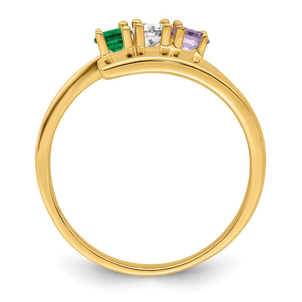 14k Synthetic Family Jewelry Ring