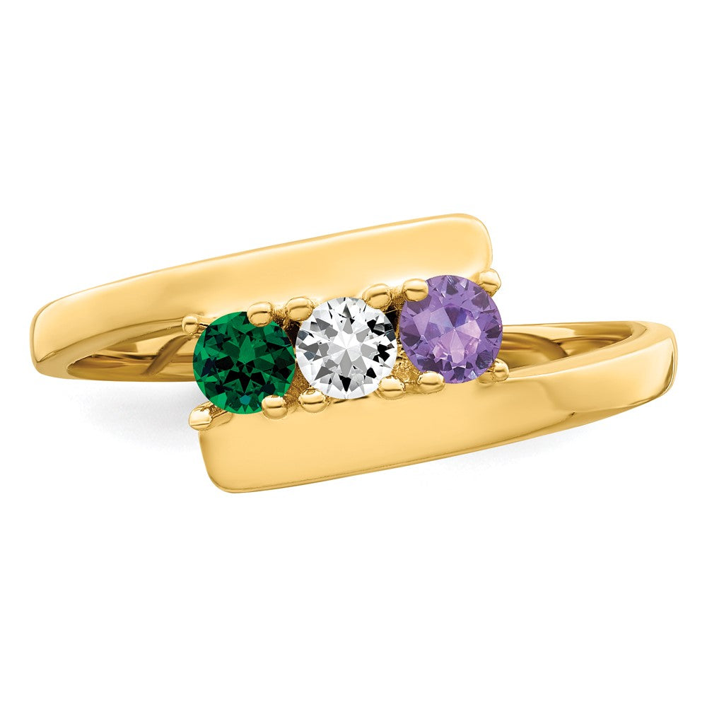 14k Synthetic Family Jewelry Ring