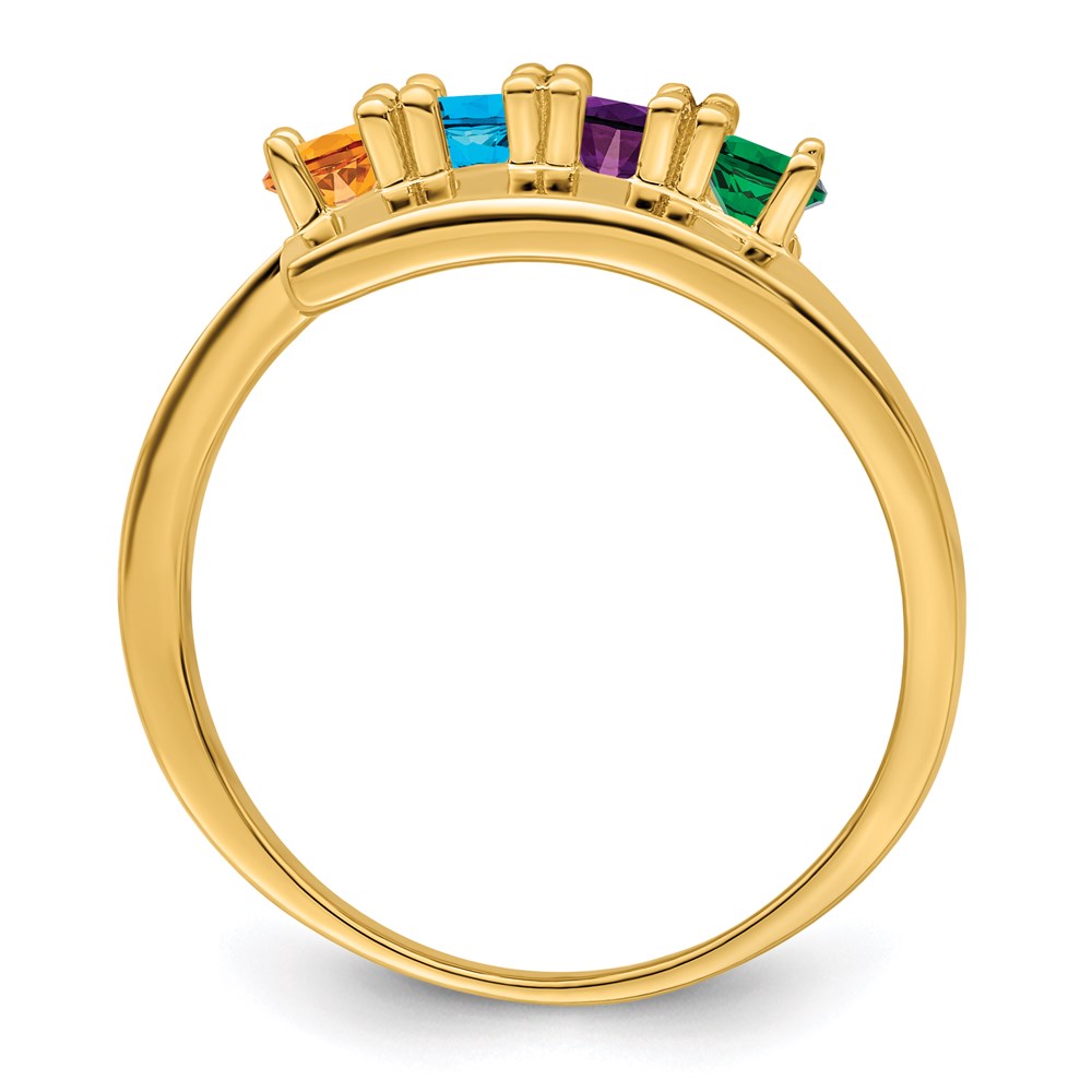 14k Synthetic Family Jewelry Ring