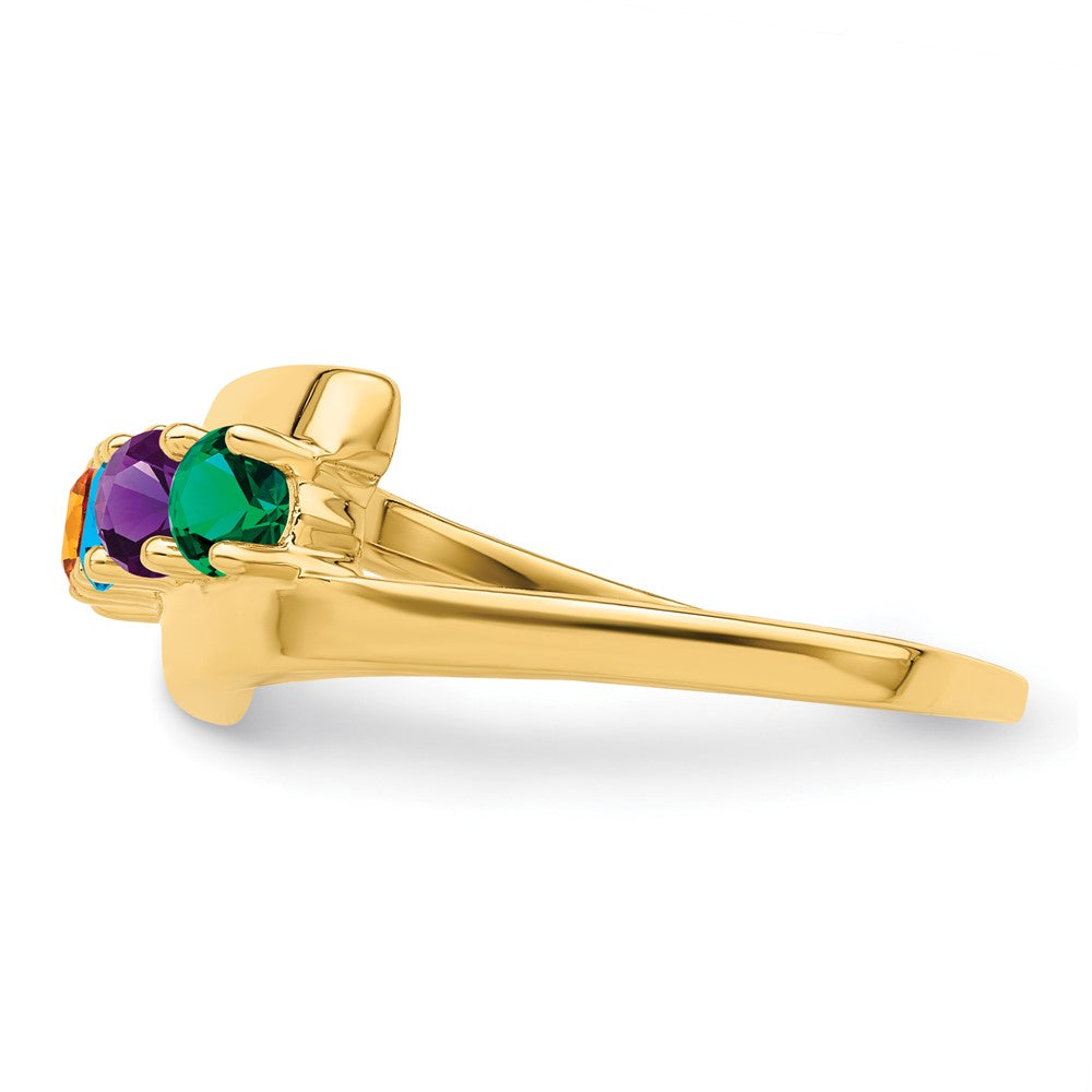 14k Synthetic Family Jewelry Ring