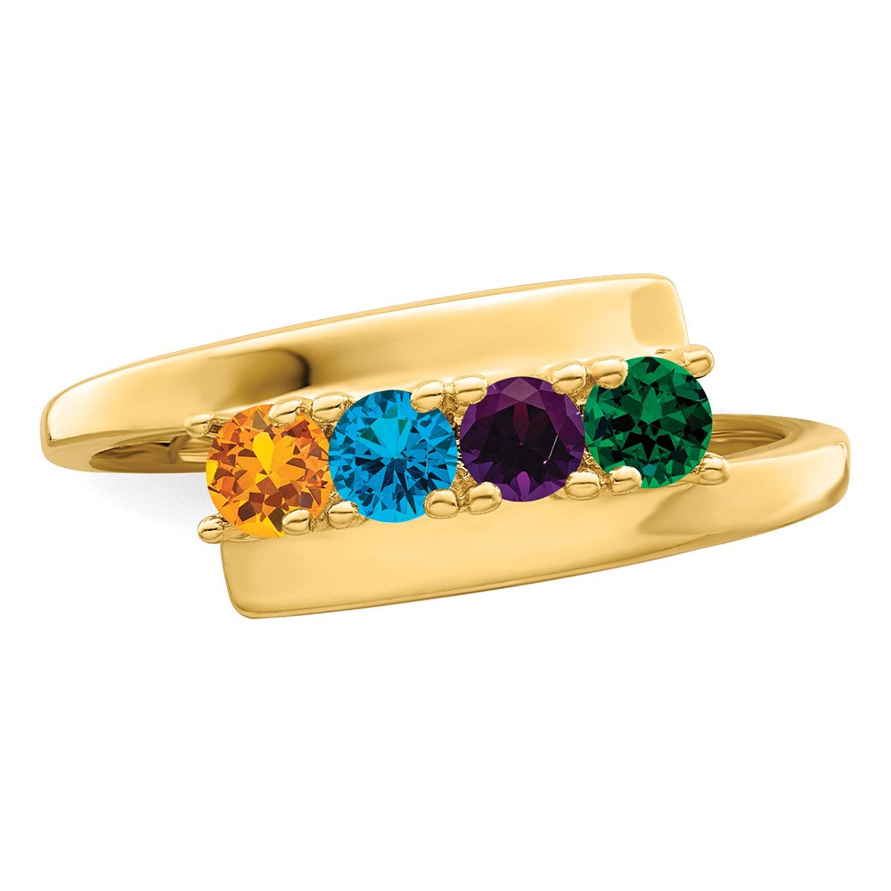 14k Synthetic Family Jewelry Ring
