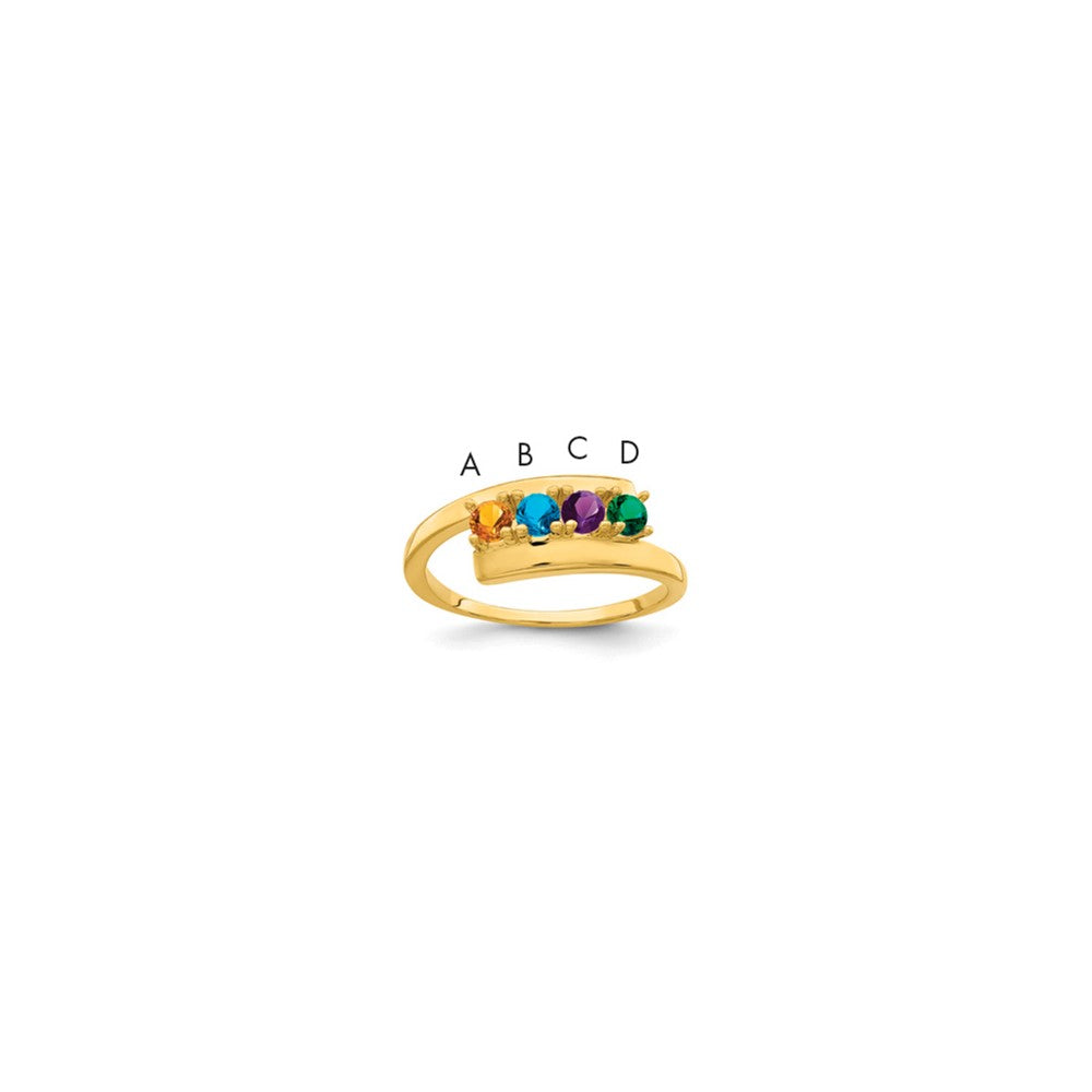 14k Synthetic Family Jewelry Ring