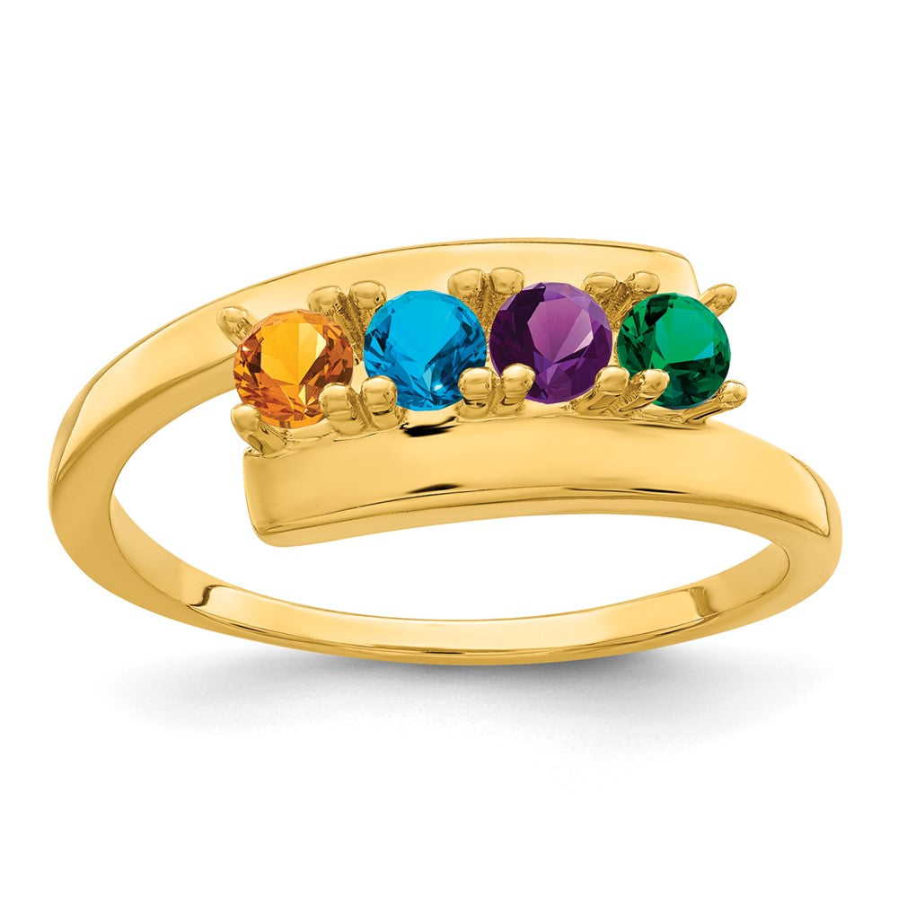 14k Synthetic Family Jewelry Ring