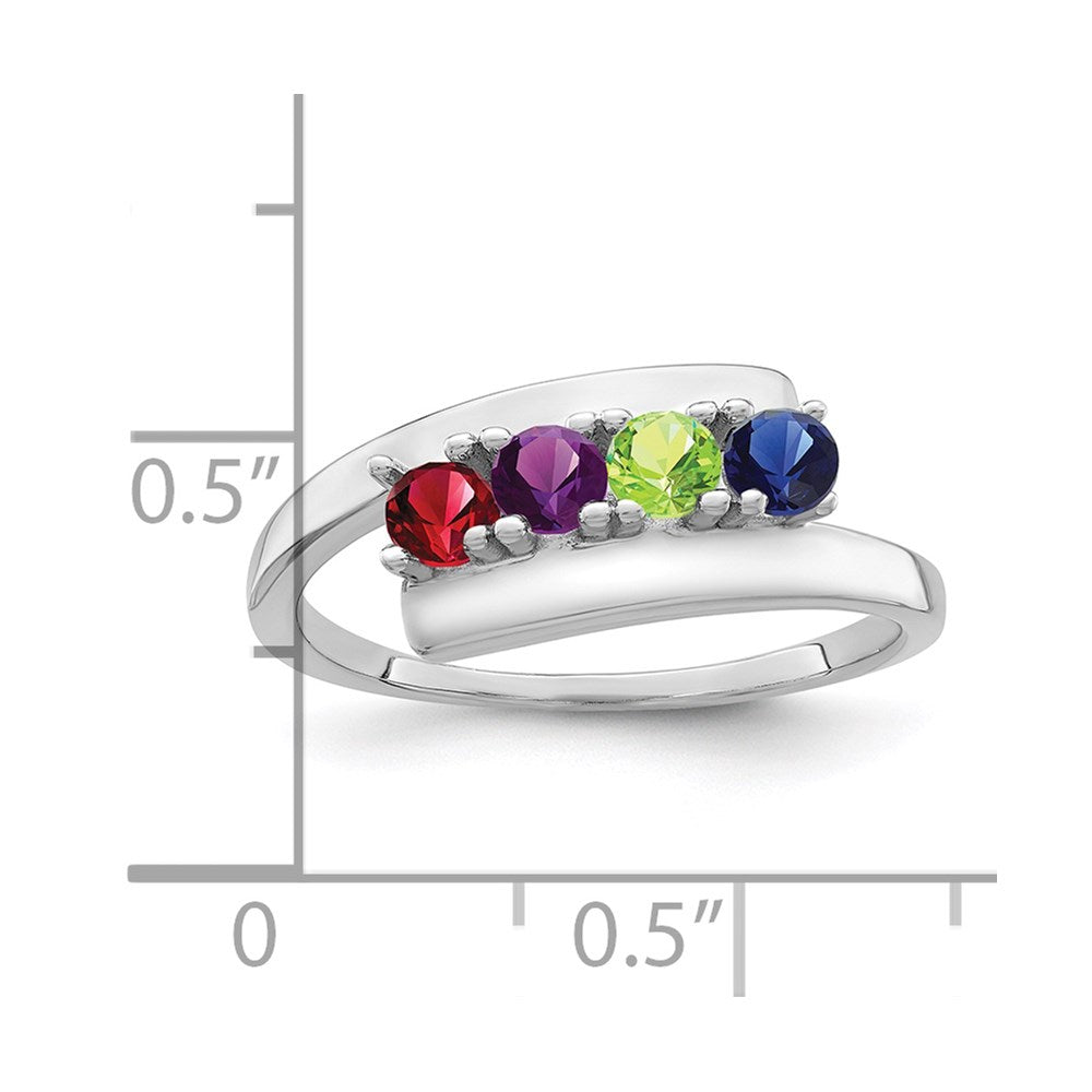 Sterling Silver Rhodium-plated Family Jewelry Mounting
