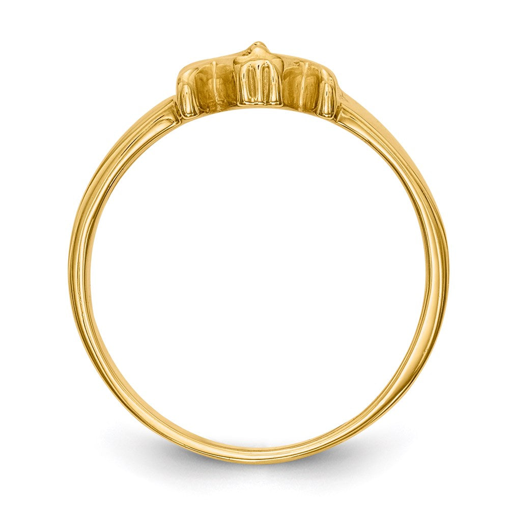14k Polished 1-Stone Mothers Ring Mounting