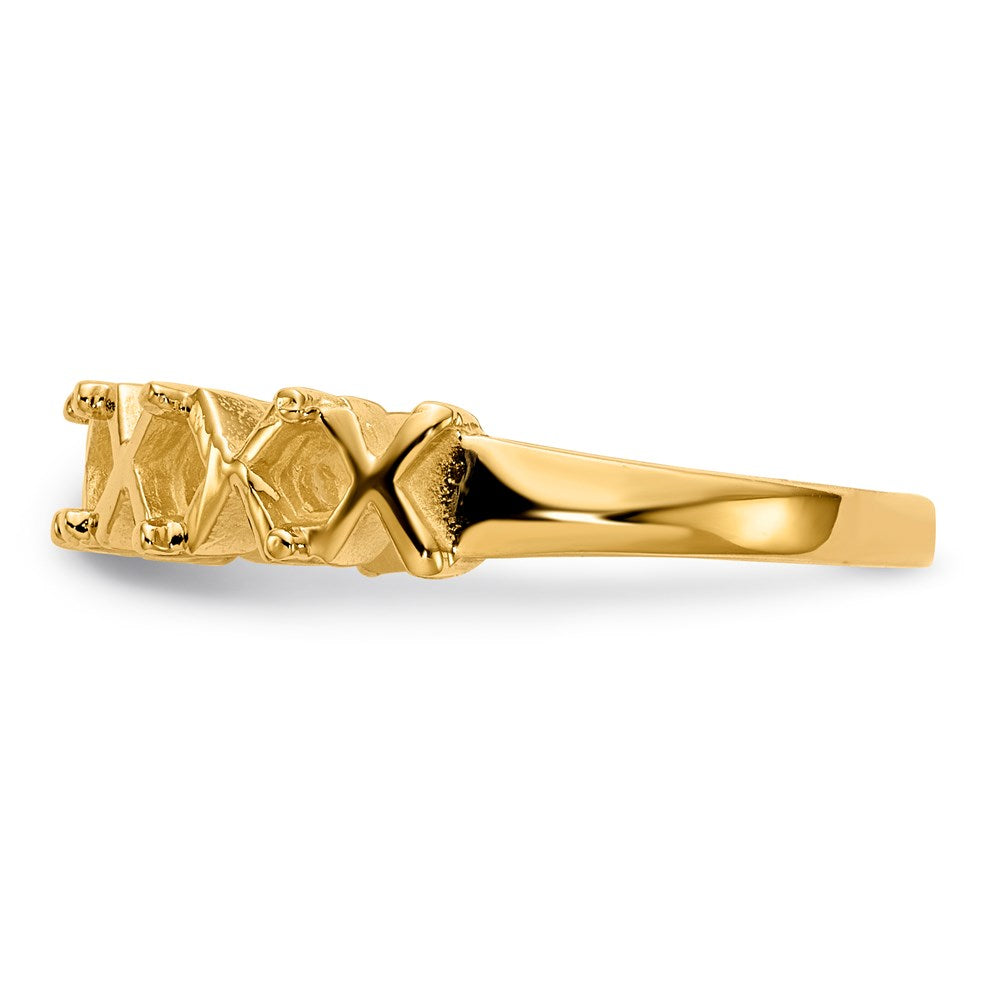 14k Polished 6-Stone Mothers Ring Mounting