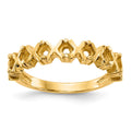 14k Polished 7-Stone Mothers Ring Mounting