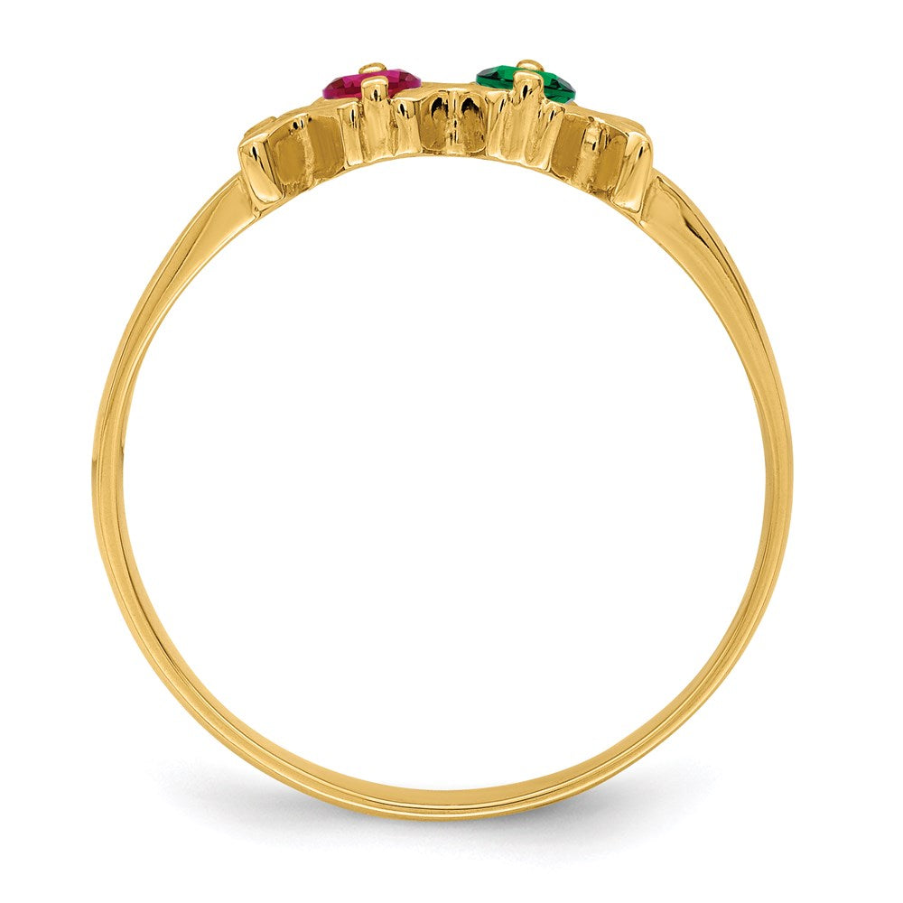 14k Synthetic Family Jewelry Ring