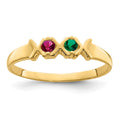 14k Synthetic Family Jewelry Ring