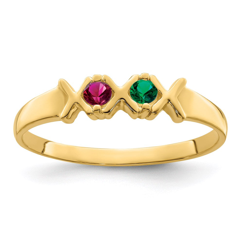 14k Synthetic Family Jewelry Ring