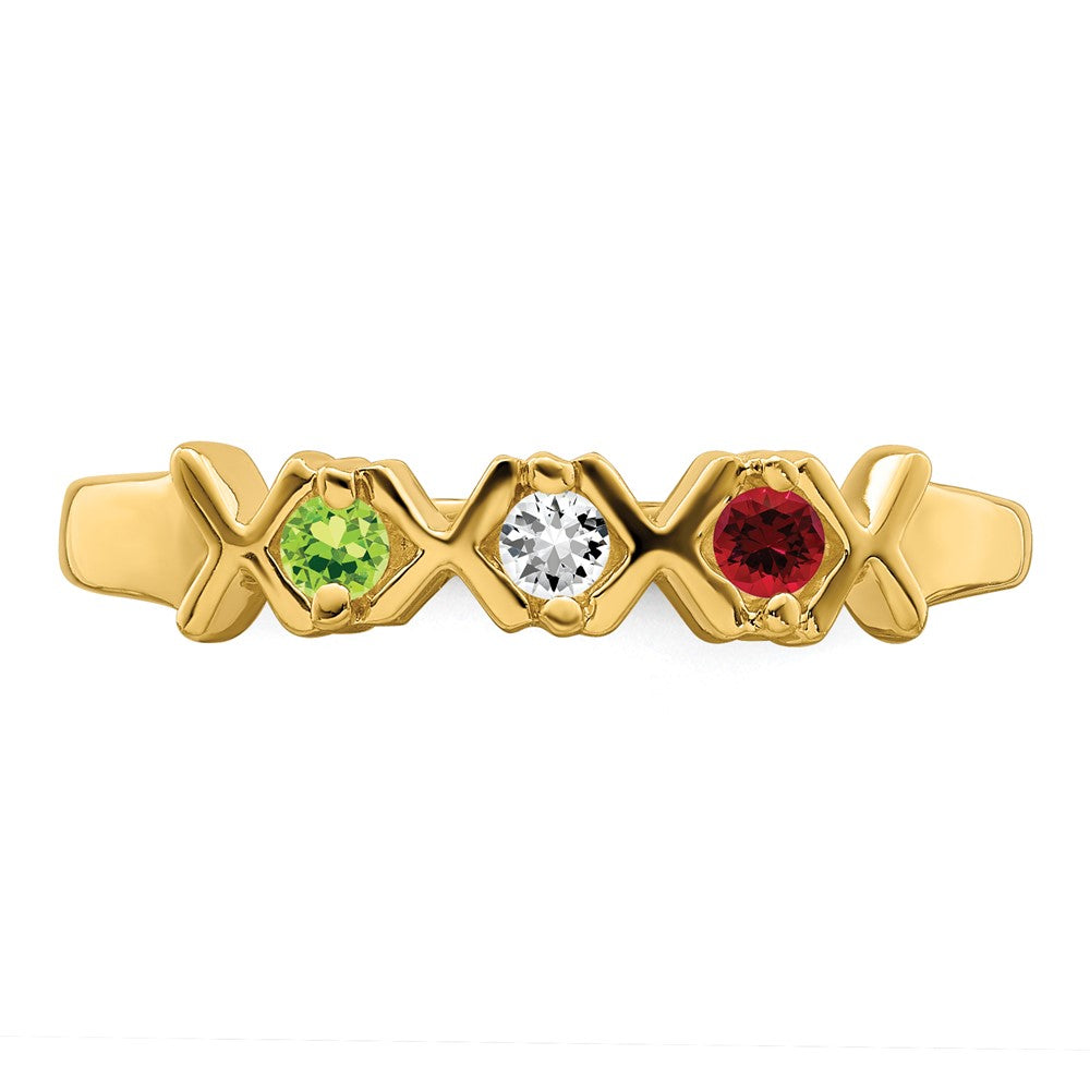 14k Synthetic Family Jewelry Ring