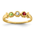 14k Synthetic Family Jewelry Ring