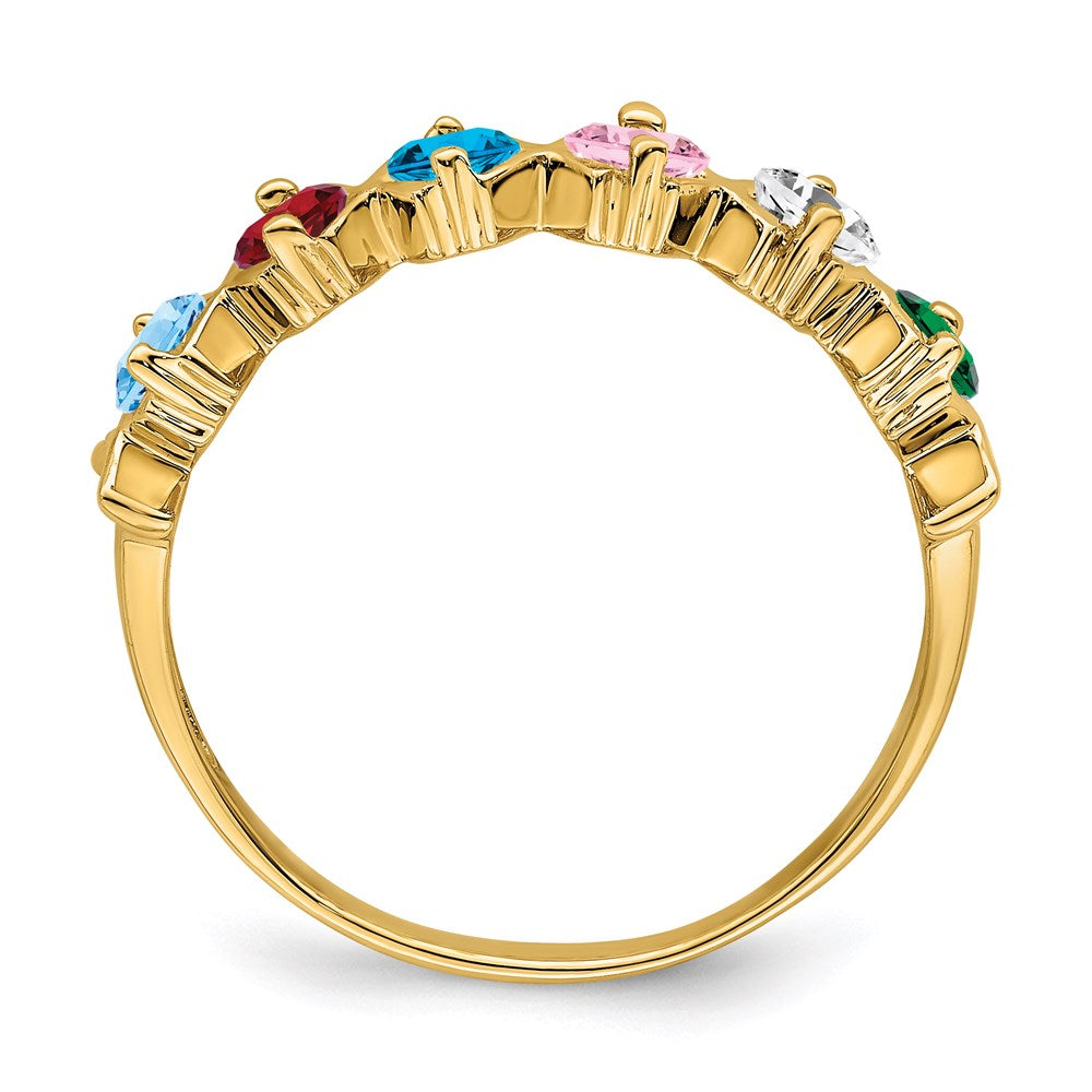 14k Synthetic Family Jewelry Ring