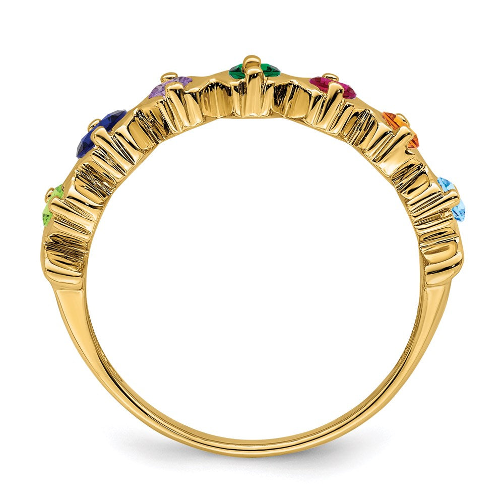 14k 2.5mm Synthetic Family Jewelry Ring