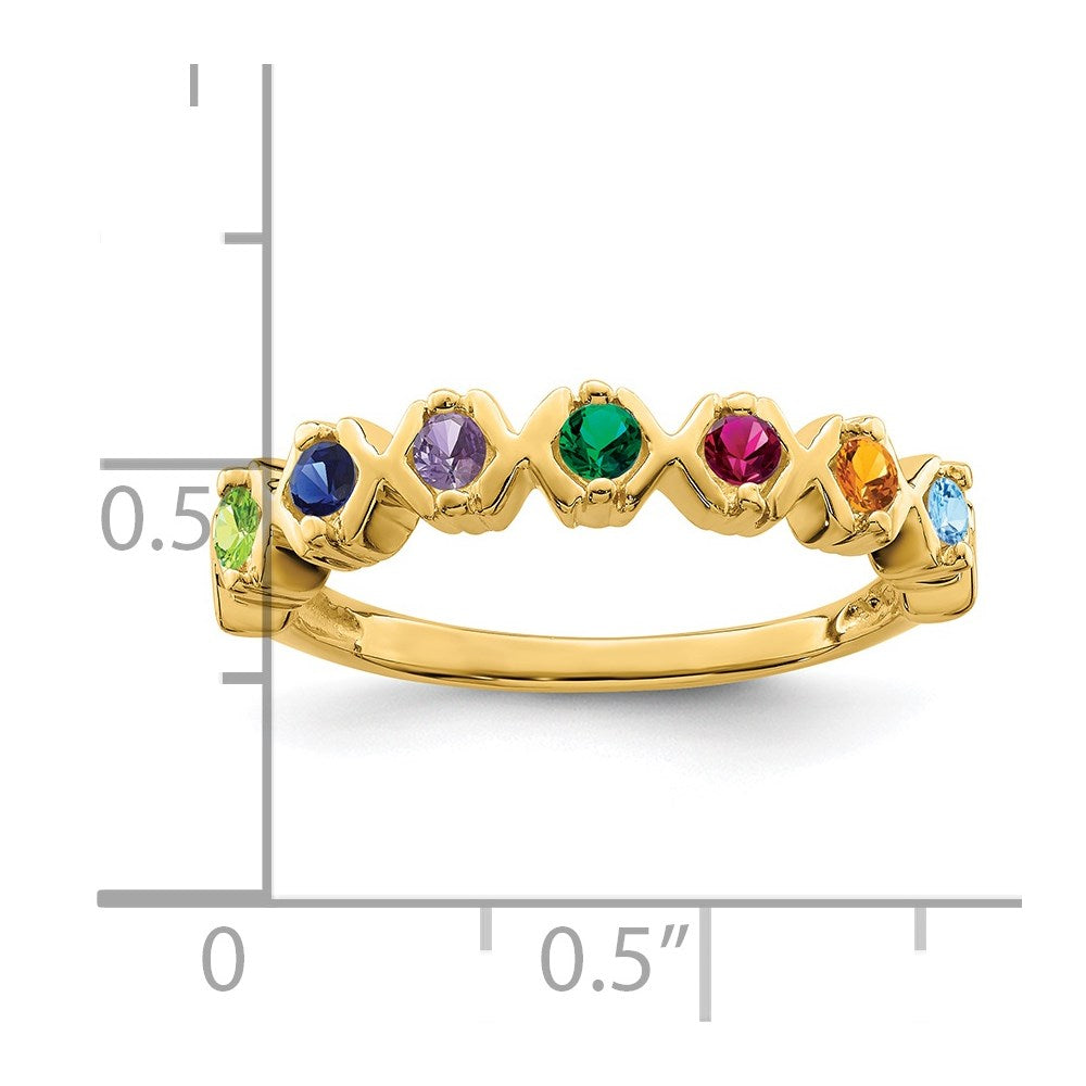 14k 2.5mm Synthetic Family Jewelry Ring