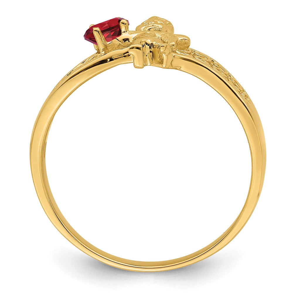 14k Synthetic Family Jewelry Ring