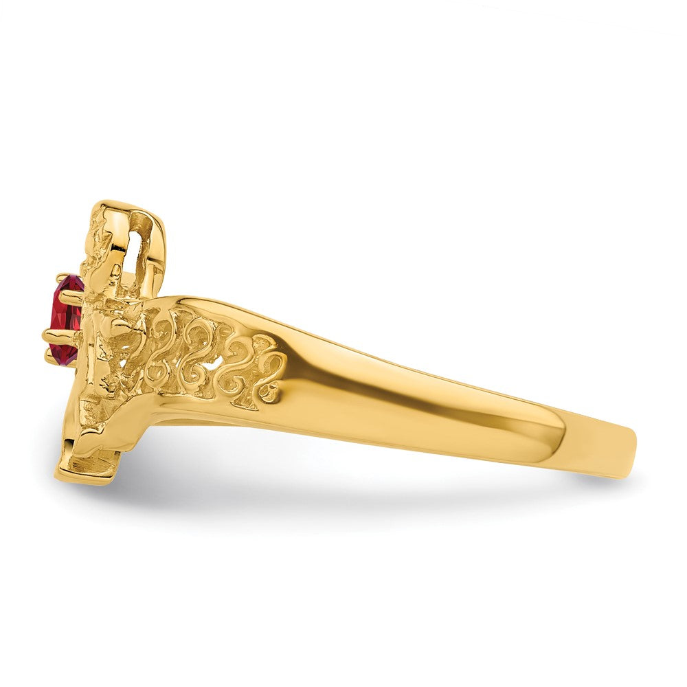 14k Synthetic Family Jewelry Ring