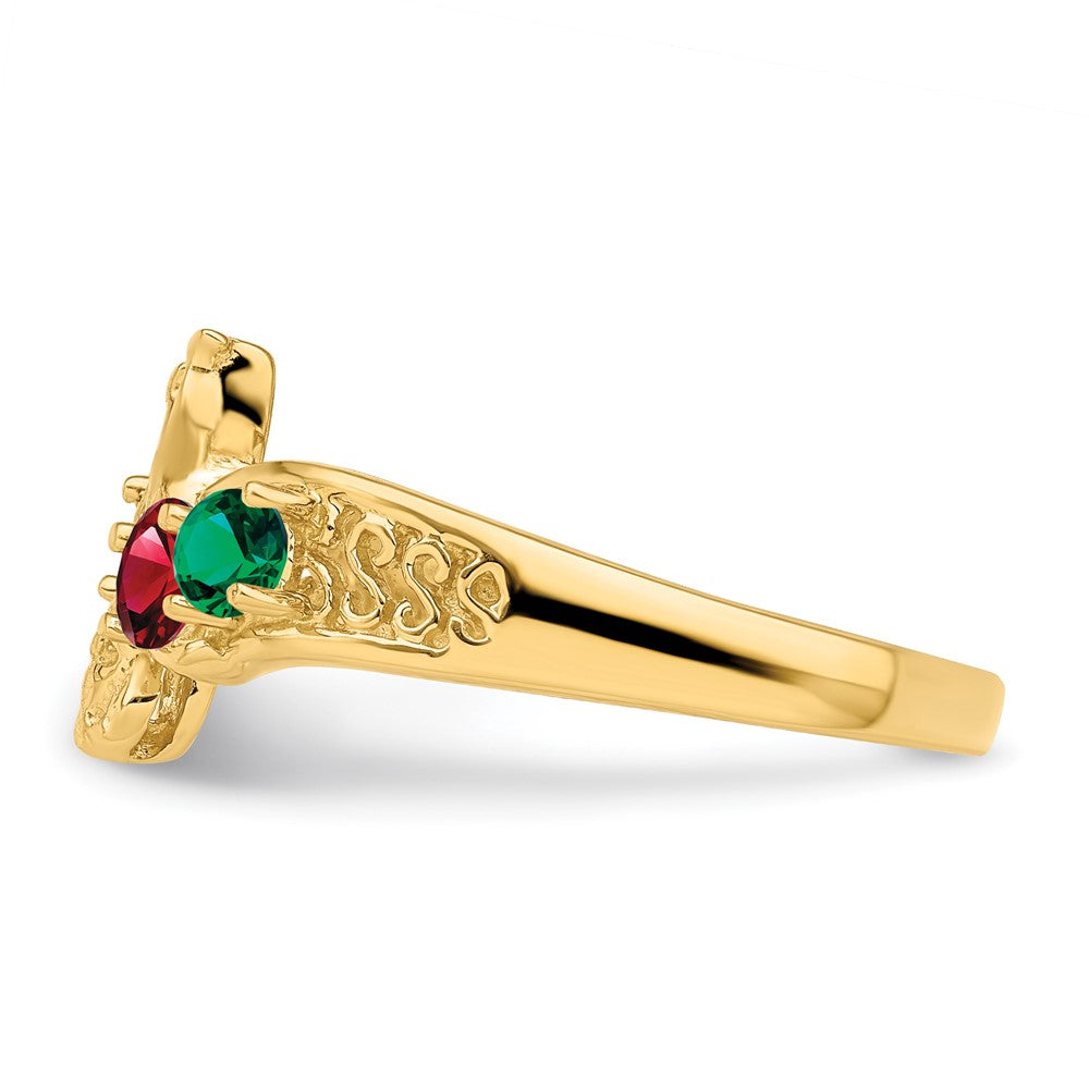 14k Synthetic Family Jewelry Ring