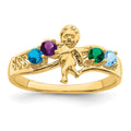 14k Genuine 4 Stone Mother's Ring