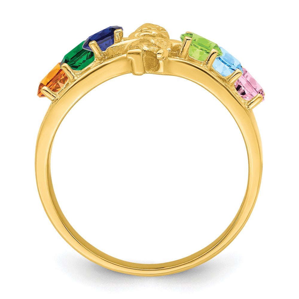 14k 2.5mm Synthetic Family Jewelry Ring
