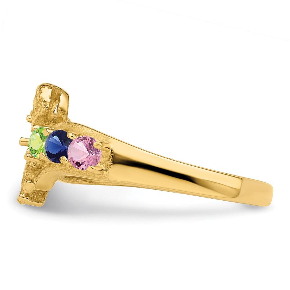 14k 2.5mm Synthetic Family Jewelry Ring