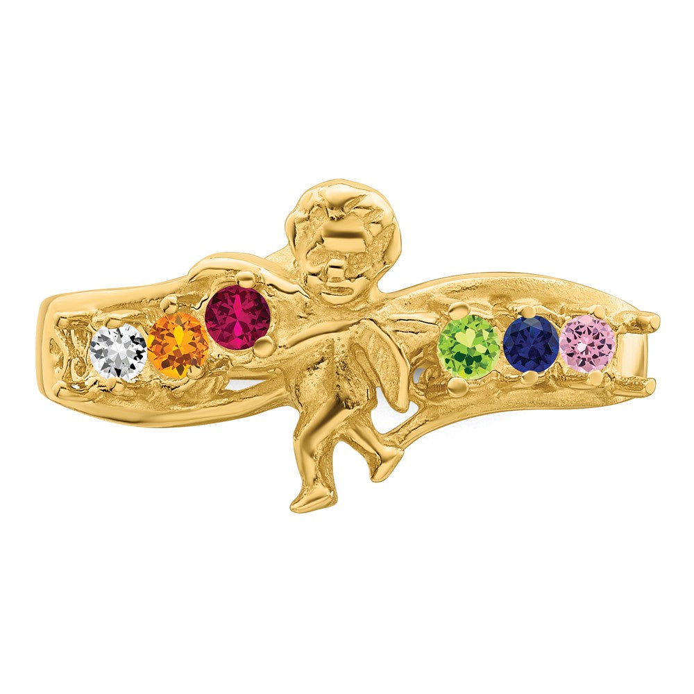 14k 2.5mm Synthetic Family Jewelry Ring
