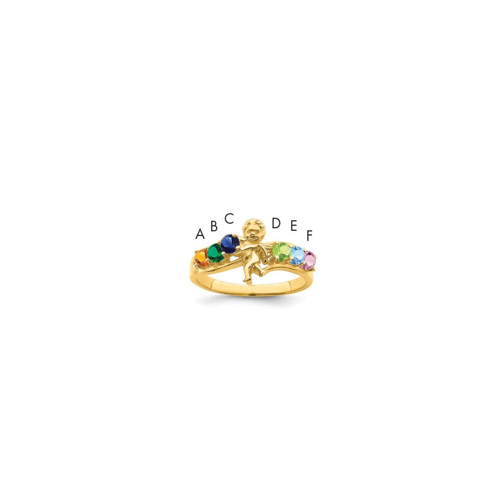 14k 2.5mm Synthetic Family Jewelry Ring