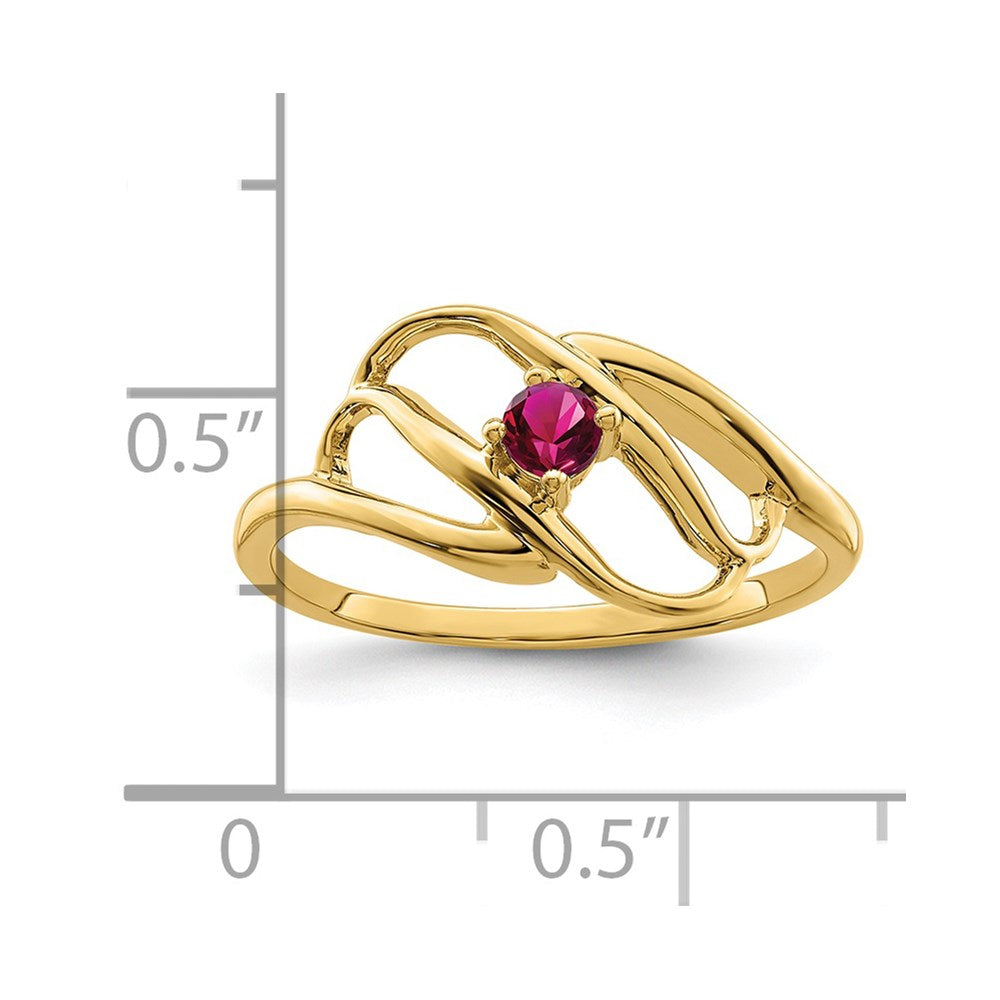 14k 2.5mm Synthetic Family Jewelry Ring