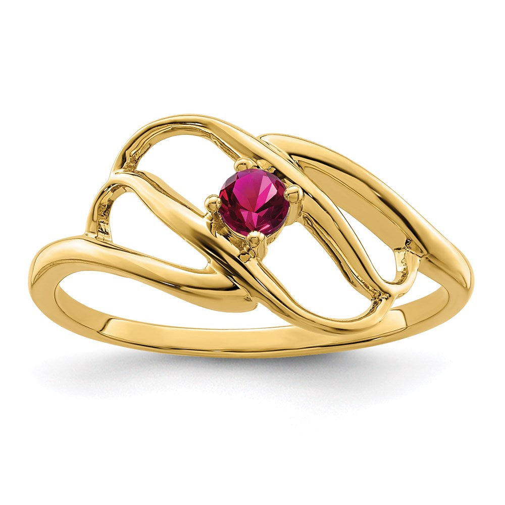 14k 2.5mm Synthetic Family Jewelry Ring